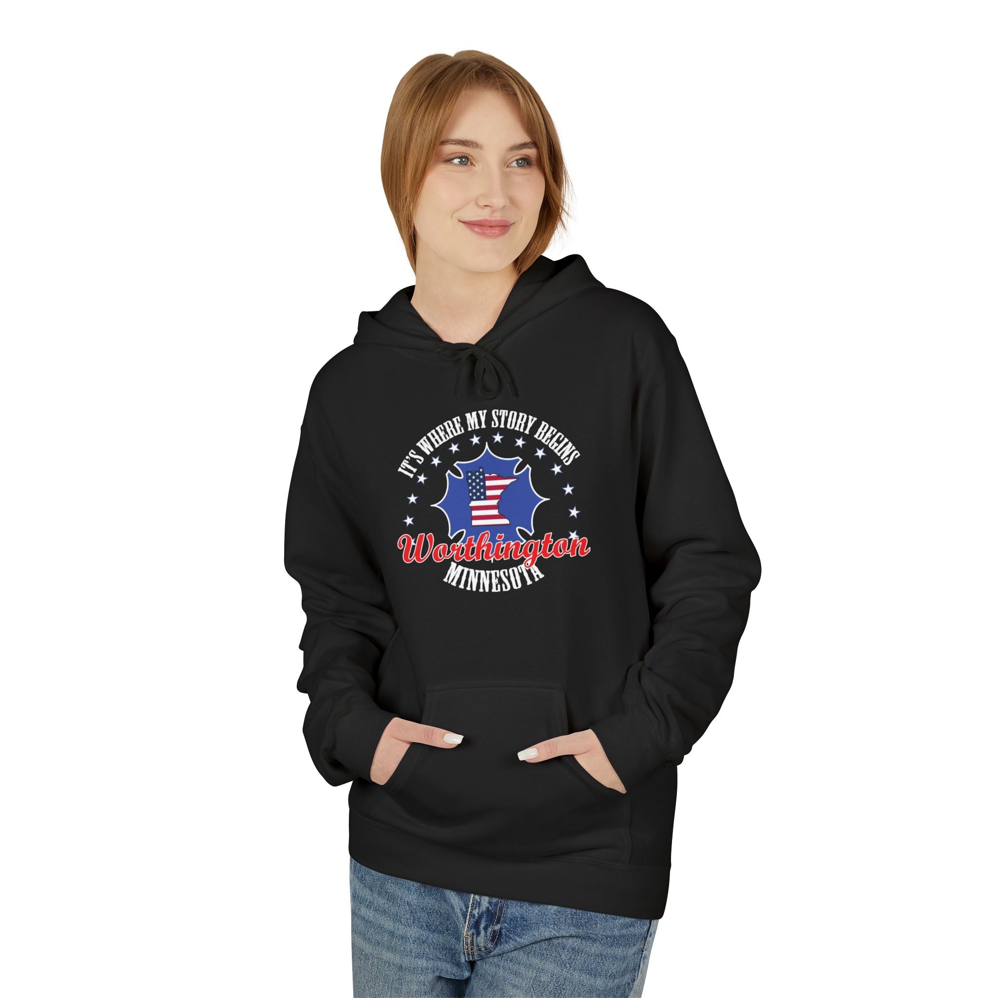 Minnesota Woodworkers Hoodie — "If It Weren't For My First Hobby" Patriotic Carpenter Sweatshirt