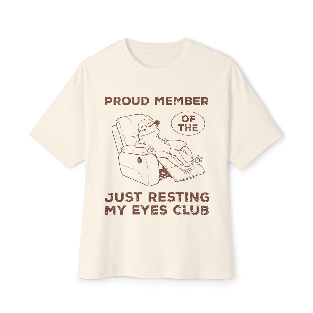 Just Resting My Eyes Club Tee — Funny Relaxed Graphic T‑Shirt