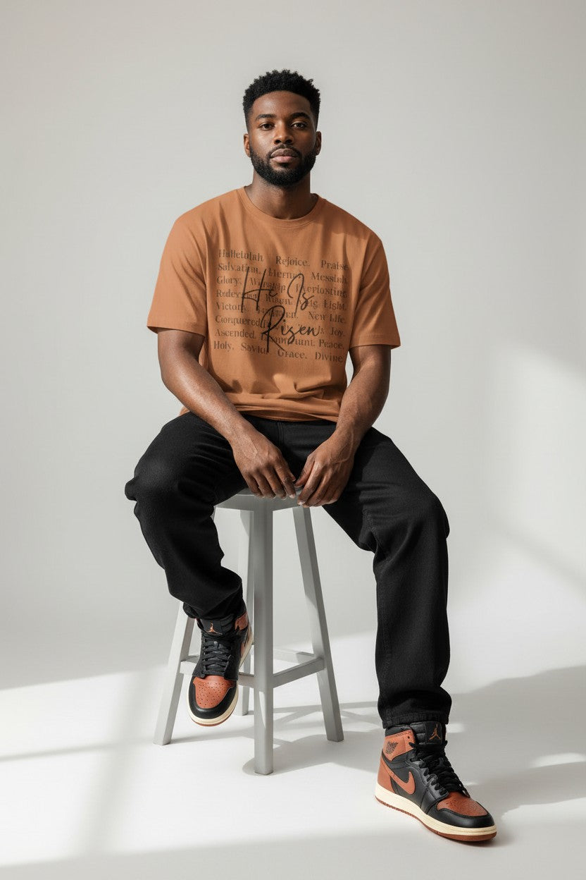 Faith Blessings Tee — "His Peace" Oversized Christian Shirt