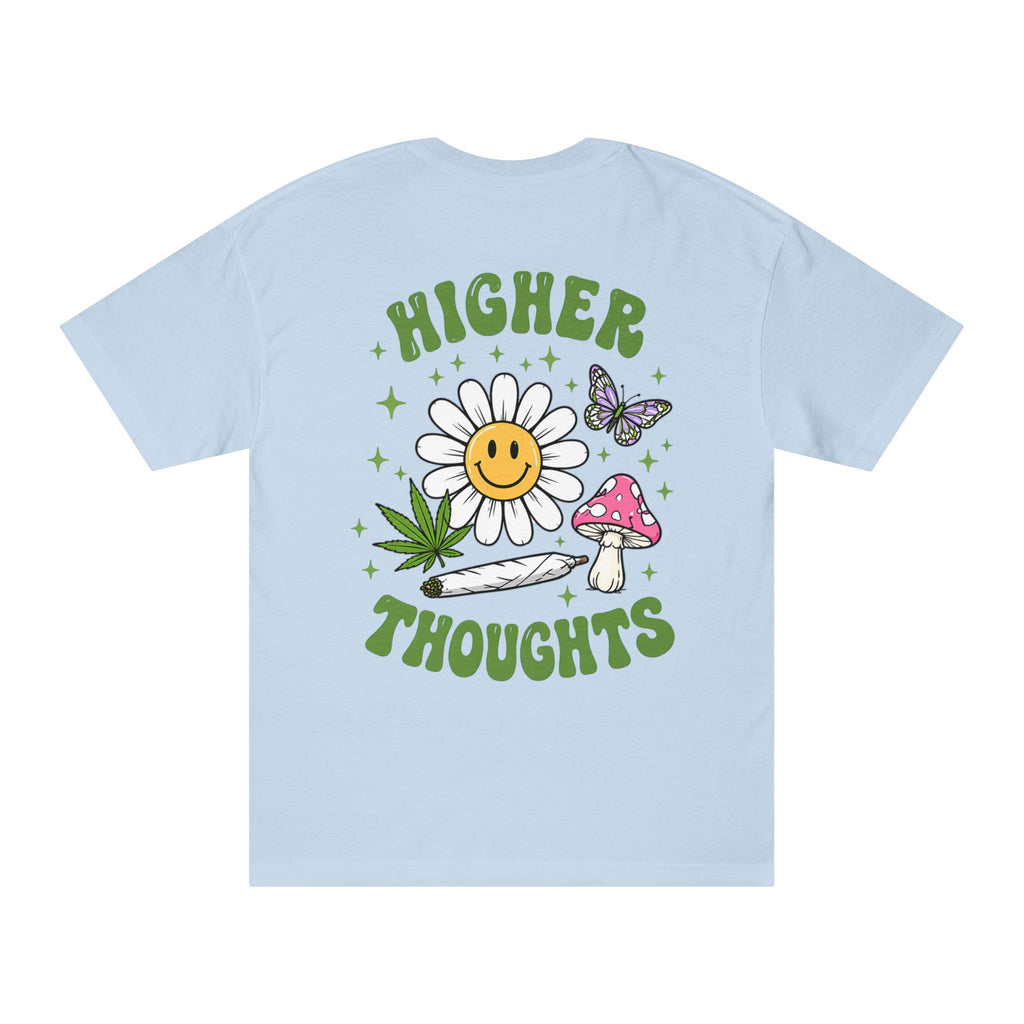 Higher Thoughts T-Shirt — Retro Daisy, Mushroom & Smiley Graphic Tee