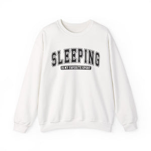 Sleeping Is My Favorite Sport Sweatshirt — Cozy Graphic Crewneck