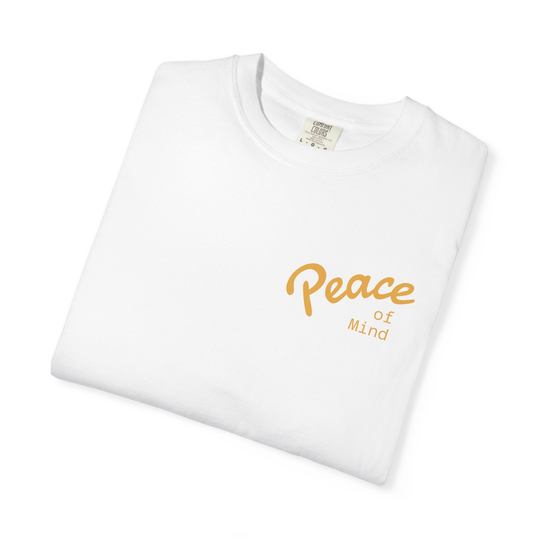 Peace Vibes Tee — "Peace" Chest + Keep Your Mind Happy Back Graphic T-Shirt
