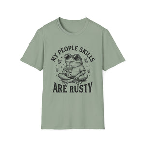 T-Shirt - My People Skills Are Rusty Funny Frog Graphic Tee