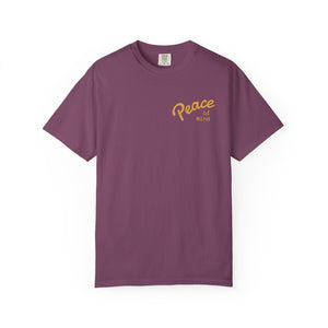 Peace Vibes Tee — "Peace" Chest + Keep Your Mind Happy Back Graphic T-Shirt