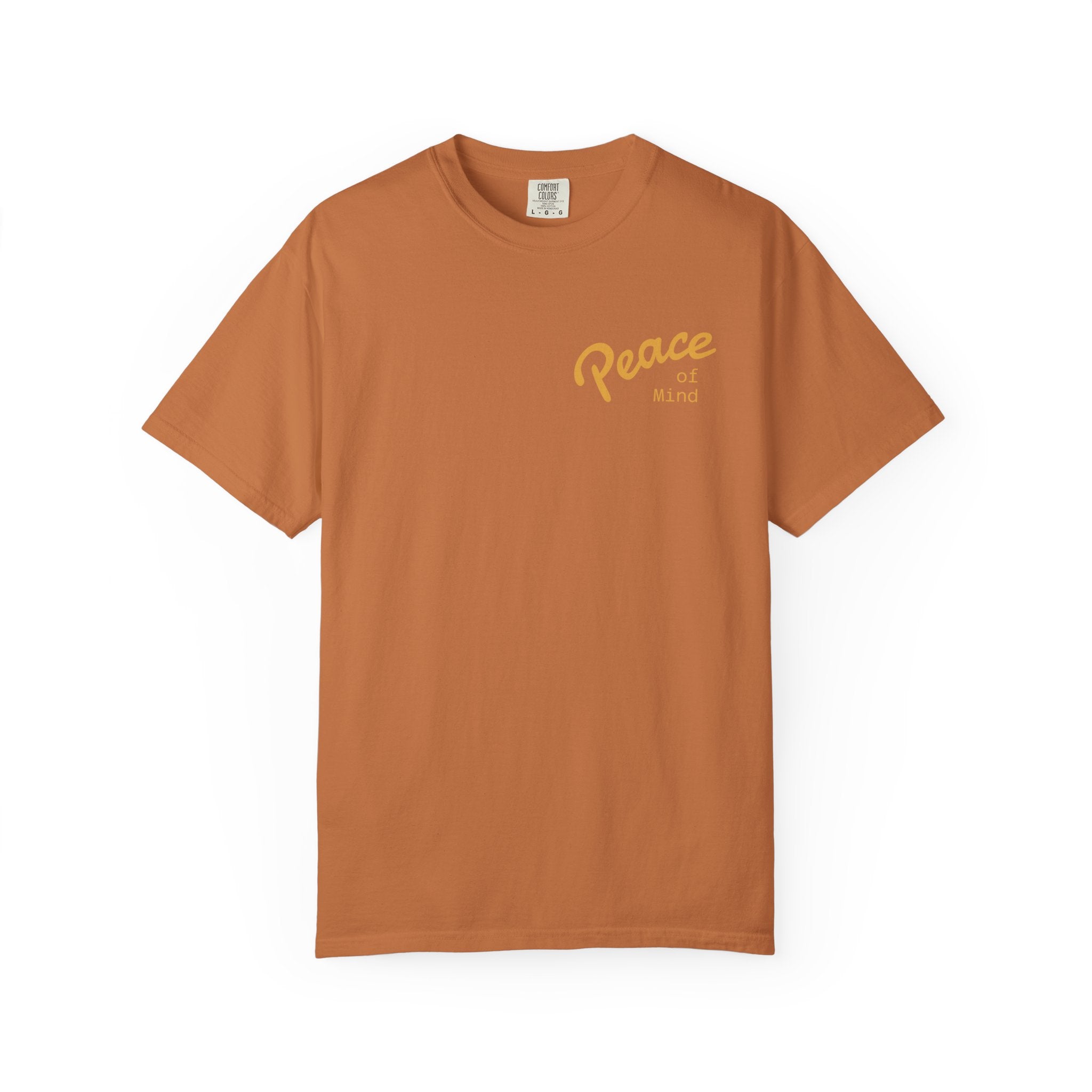 Peace Vibes Tee — "Peace" Chest + Keep Your Mind Happy Back Graphic T-Shirt