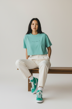 Women's Boxy Tee - Minimal 'He's Going to Listen' Script Tee, Casual Christian Inspirational Shirt
