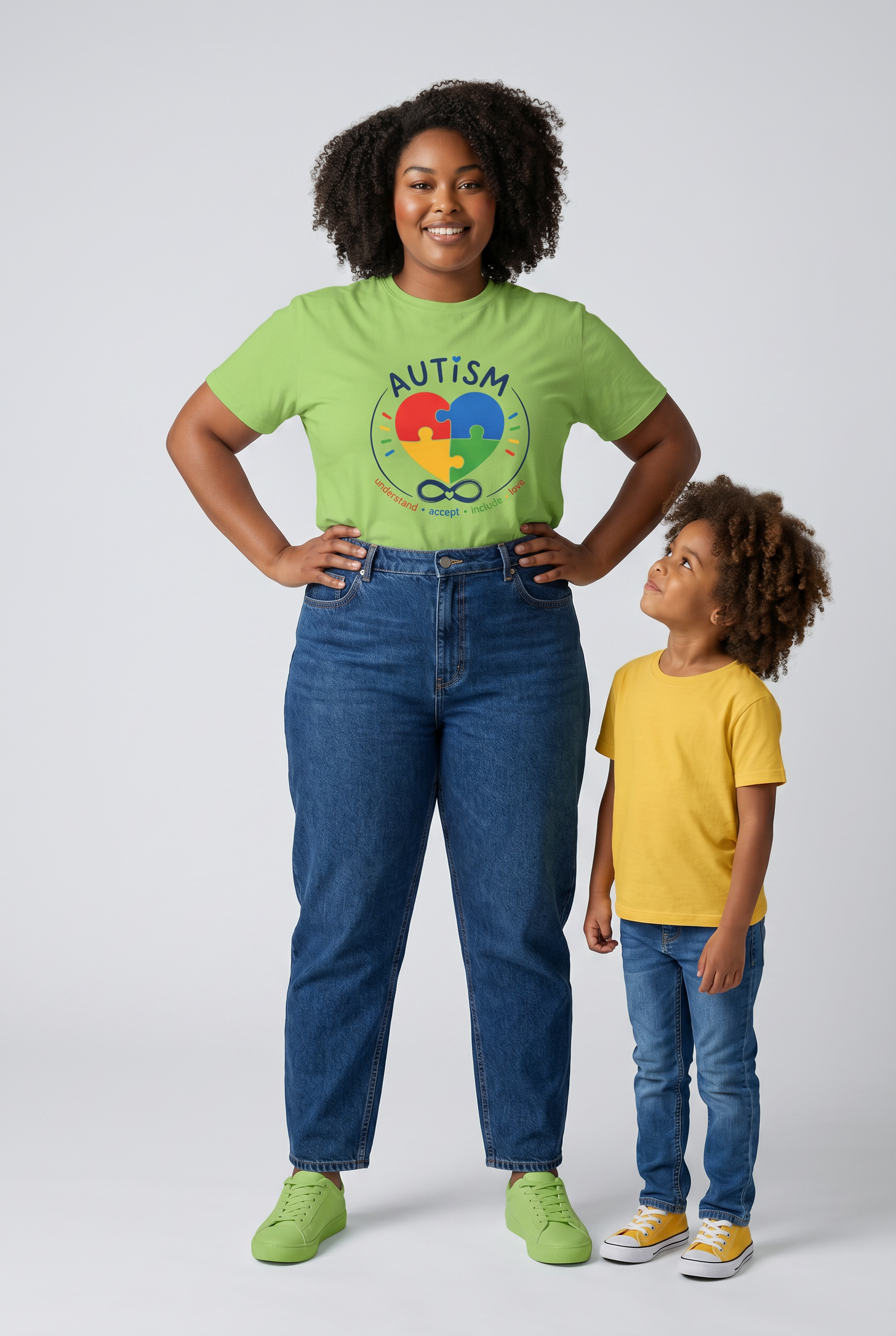 Autism Awareness Heart Puzzle T-Shirt — Love, Accept, Include Tee