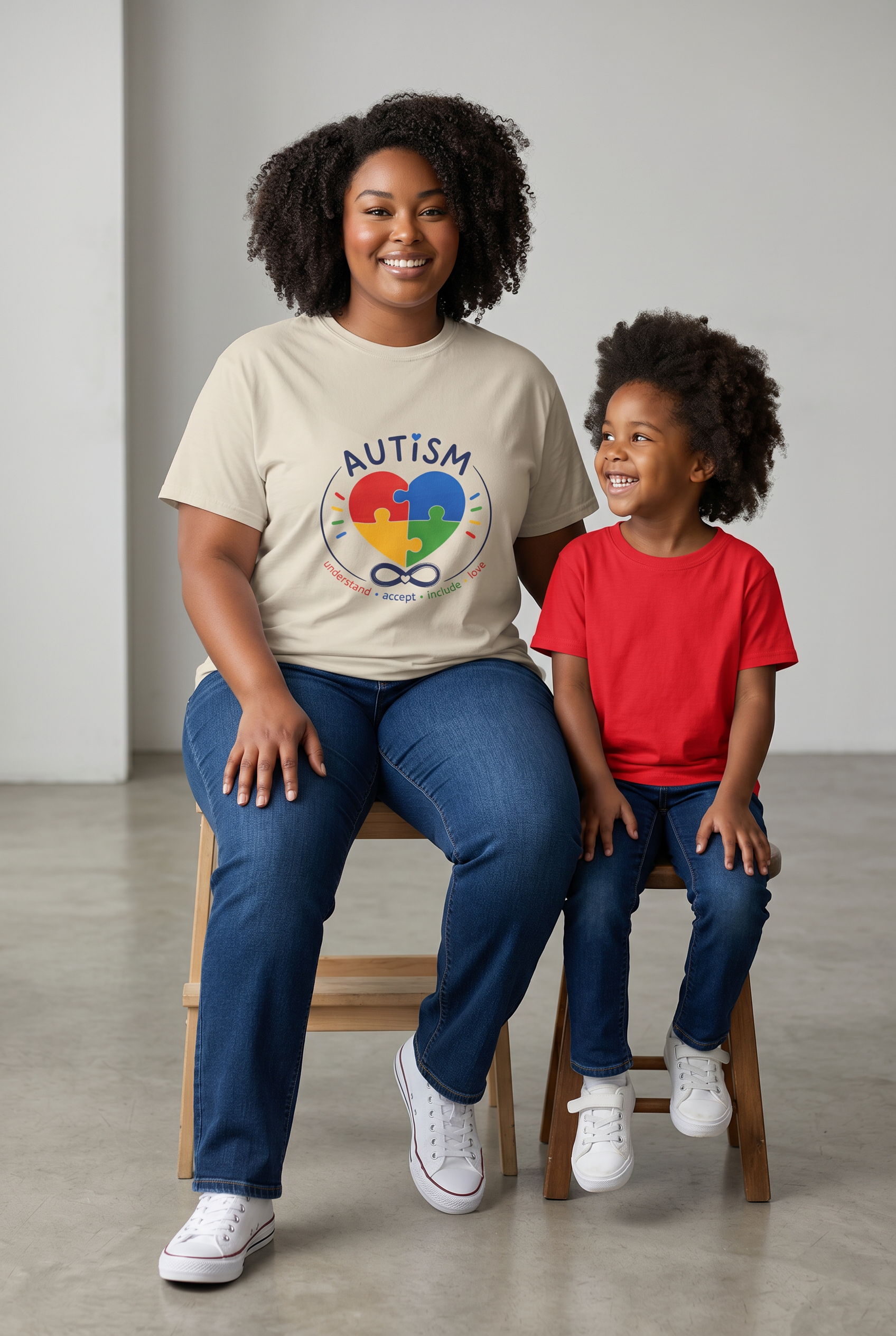 Autism Awareness Heart Puzzle T-Shirt — Love, Accept, Include Tee