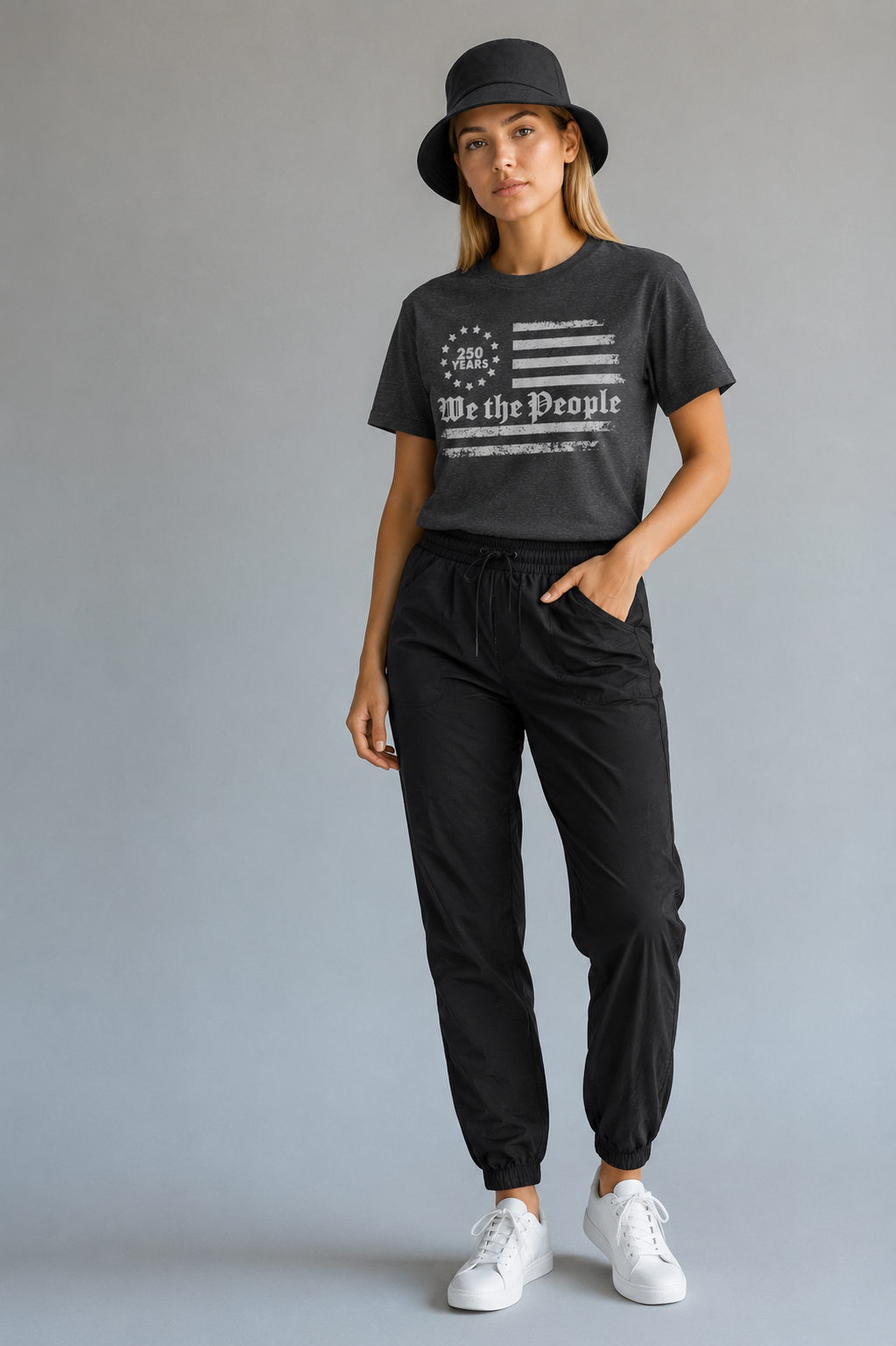 T-Shirt — 'We the People' Distressed American Flag Patriotic Tee