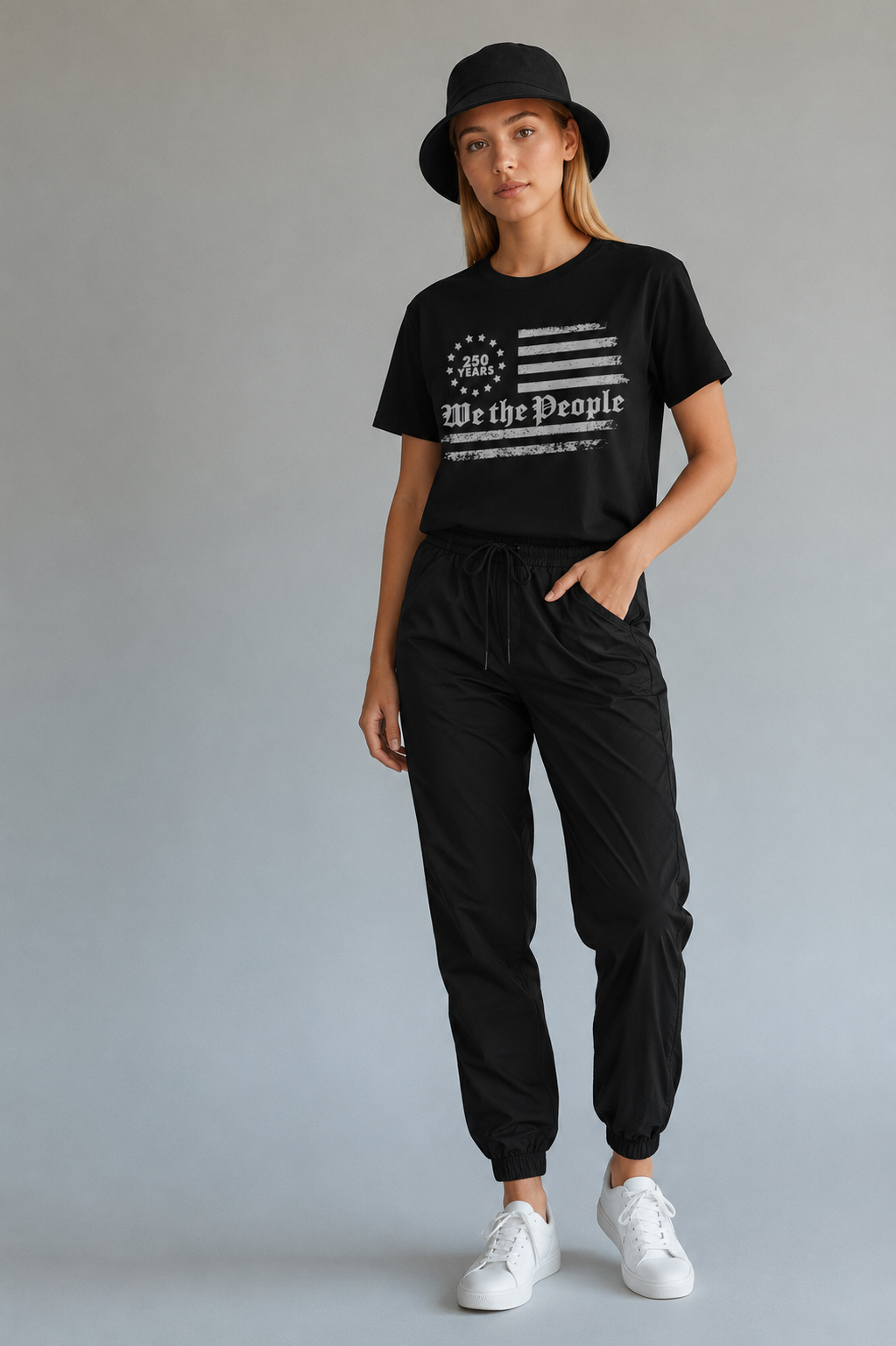 T-Shirt — 'We the People' Distressed American Flag Patriotic Tee