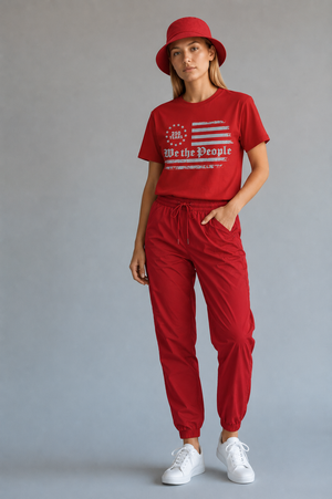 T-Shirt — 'We the People' Distressed American Flag Patriotic Tee