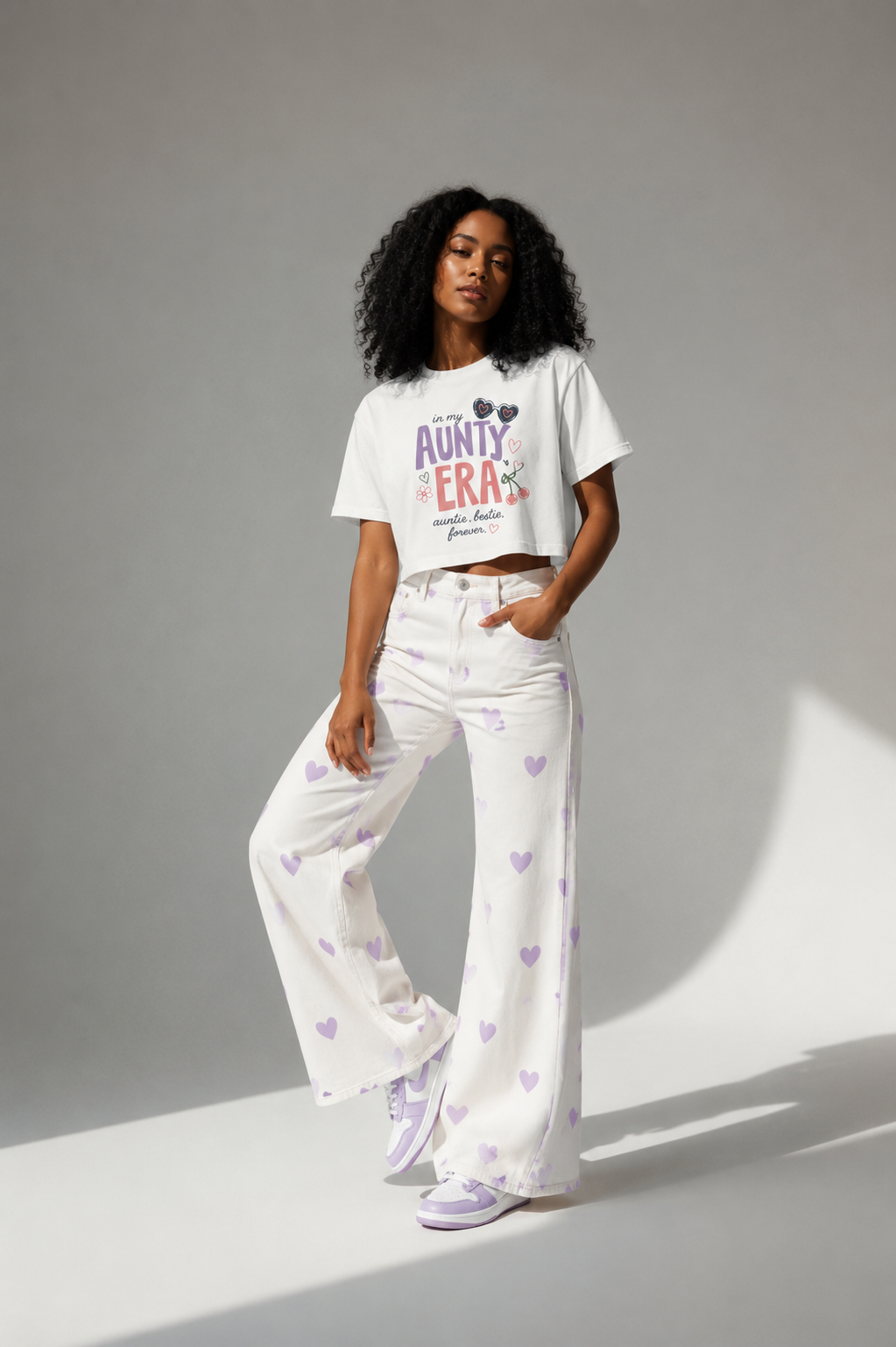Aunty Era Crop Tee – "In My Aunty Era" Cute Aunt Life Graphic Shirt