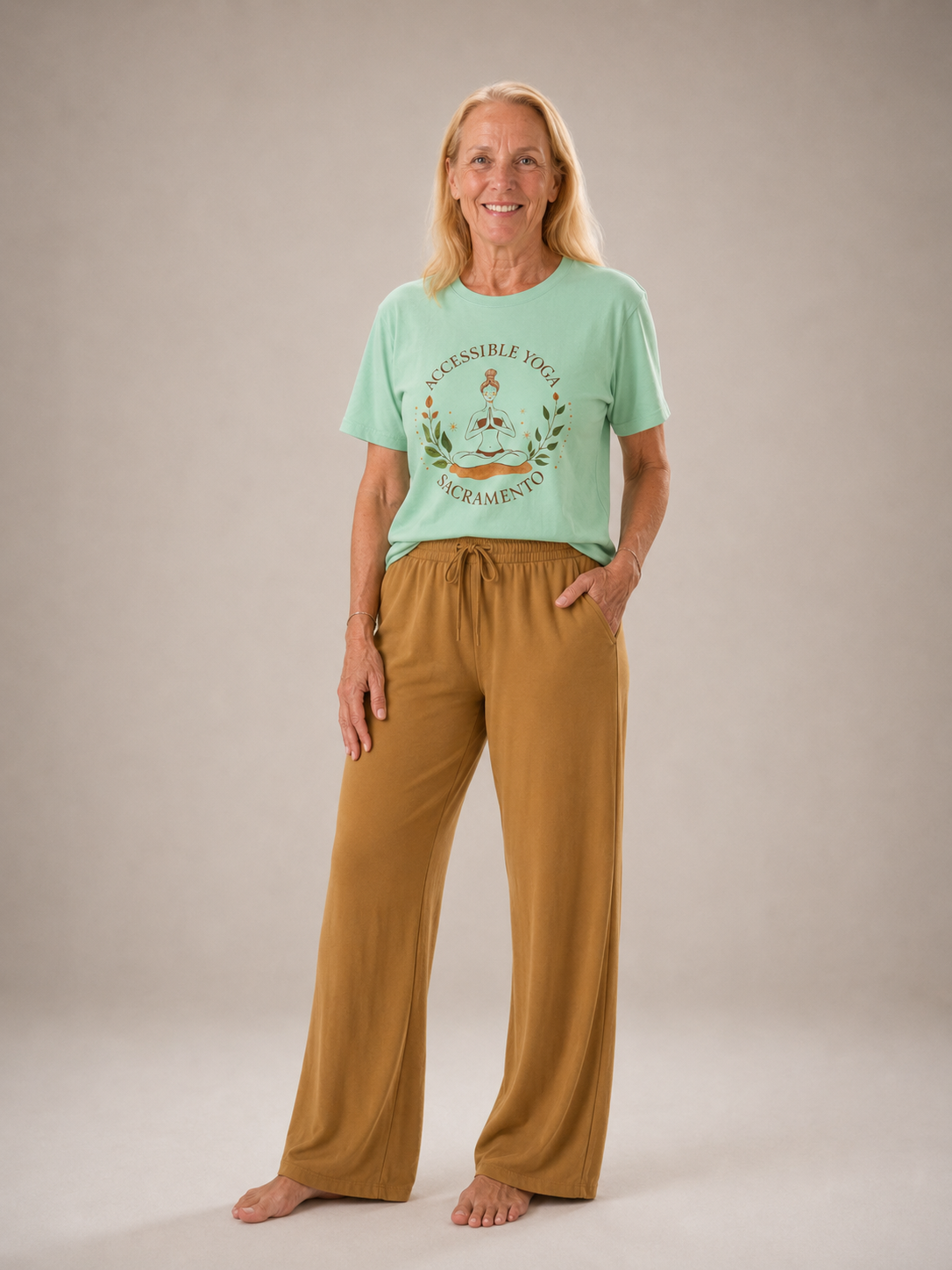 Accessible Yoga Sacramento T-Shirt — Meditation Graphic Tee for Yoga Teachers & Students