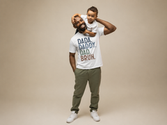 Dad. Daddy. Dad. Bruh. T-Shirt — Funny Fatherhood Graphic Tee for New & Expecting Dads