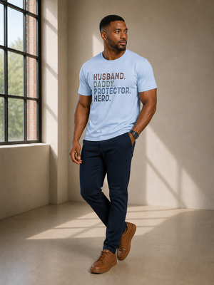 Husband Daddy Protector Hero T-Shirt — Fathers Day Gift Tee
