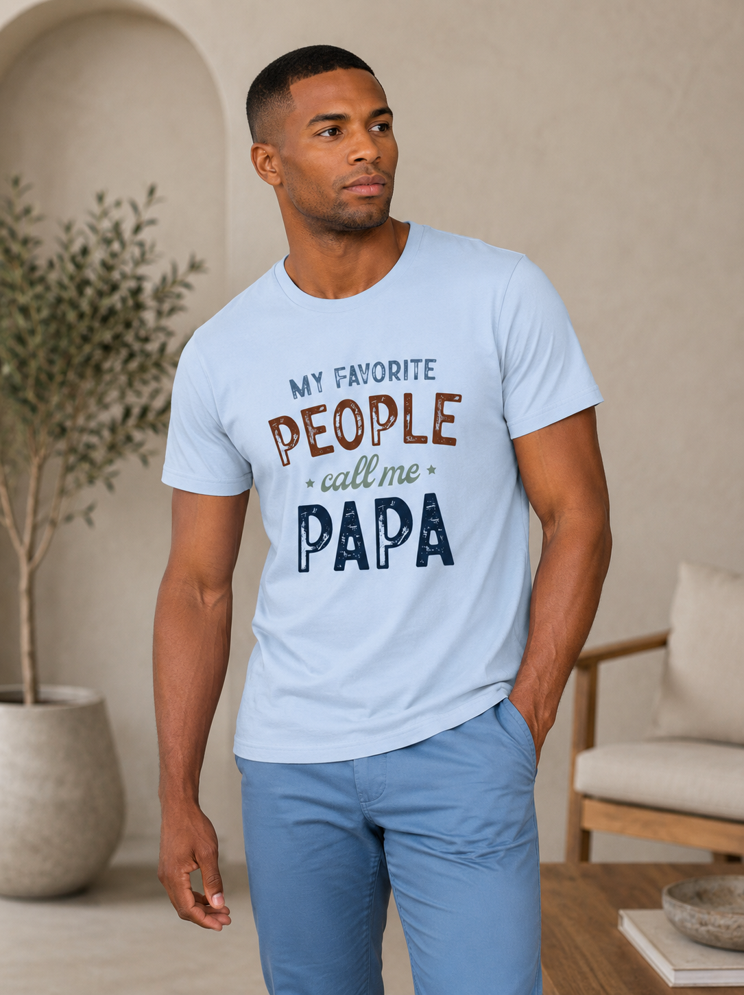 Papa T-Shirt - “My Favorite People Call Me Papa” Father’s Day Gift