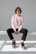 Christian Cross Crewneck Sweatshirt — "Not What the World Wants" Faith Graphic