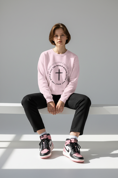 Christian Cross Crewneck Sweatshirt — "Not What the World Wants" Faith Graphic