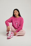 Christian Cross Crewneck Sweatshirt — "Be who God has called you to be, not what the world wants"