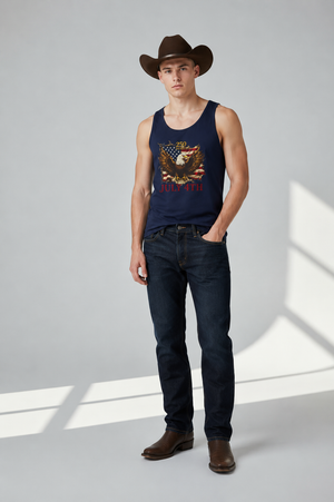 July 4th Eagle Tank Top — Patriotic American Flag Independence Day Shirt