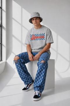 America Checkerboard T‑Shirt — Vintage Retro Patriotic Graphic Tee