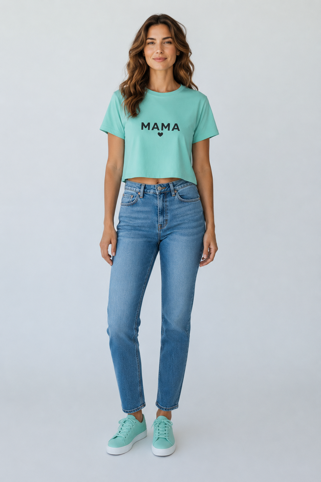 Love Mama Boxy Tee – Min Heart Mom T-Shirt