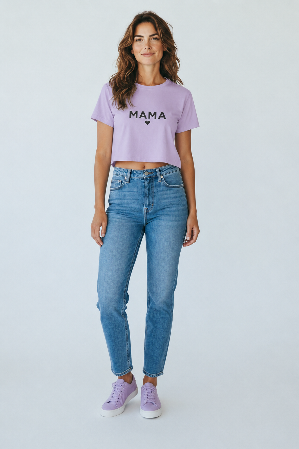 Love Mama Boxy Tee – Min Heart Mom T-Shirt