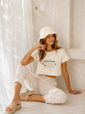 Motherhood Tee — "Motherhood: Powered by Love, Fueled by Coffee, Sustained by Wine" Boxy Shirt