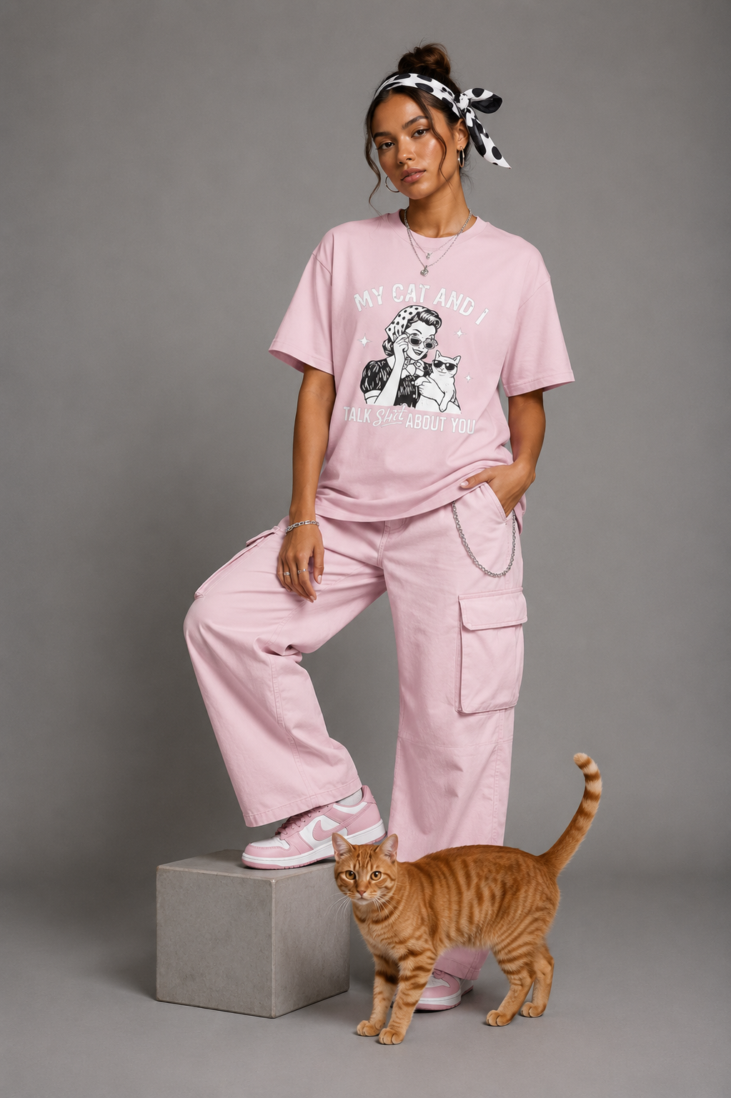 T-Shirt — "My Cat and I Talk Shit About You" Vintage Cat Lover Tee
