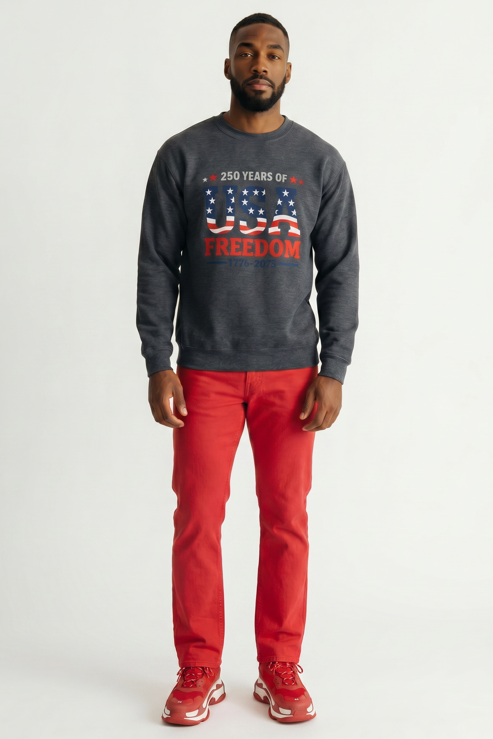 USA Freedom 250th Anniversary Sweatshirt — 1776–2026 Patriotic Crewneck