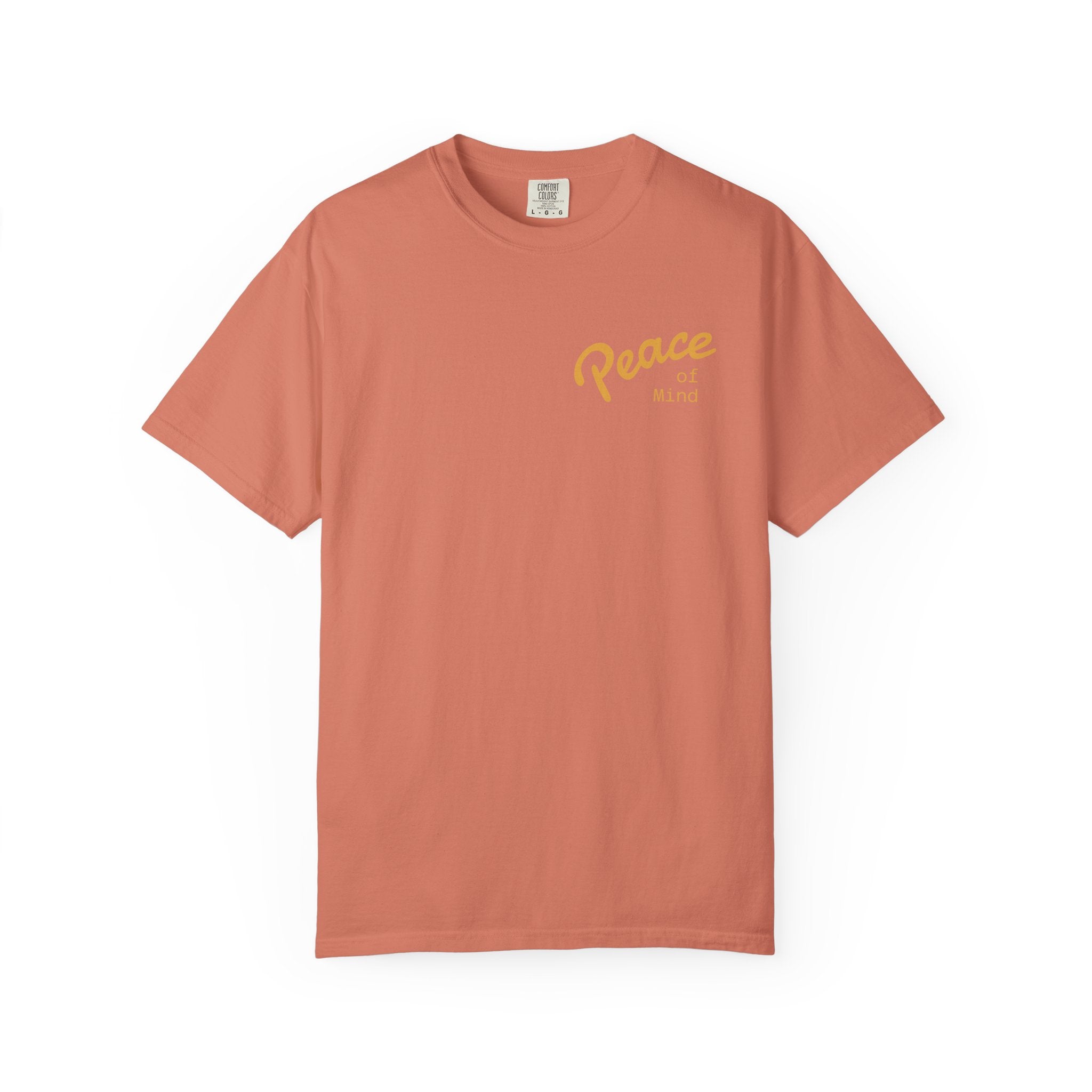 Peace Vibes Tee — "Peace" Chest + Keep Your Mind Happy Back Graphic T-Shirt