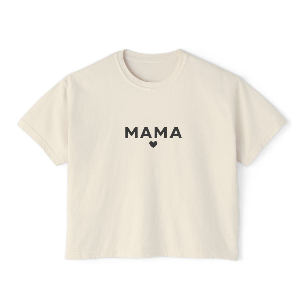 Love Mama Boxy Tee – Min Heart Mom T-Shirt