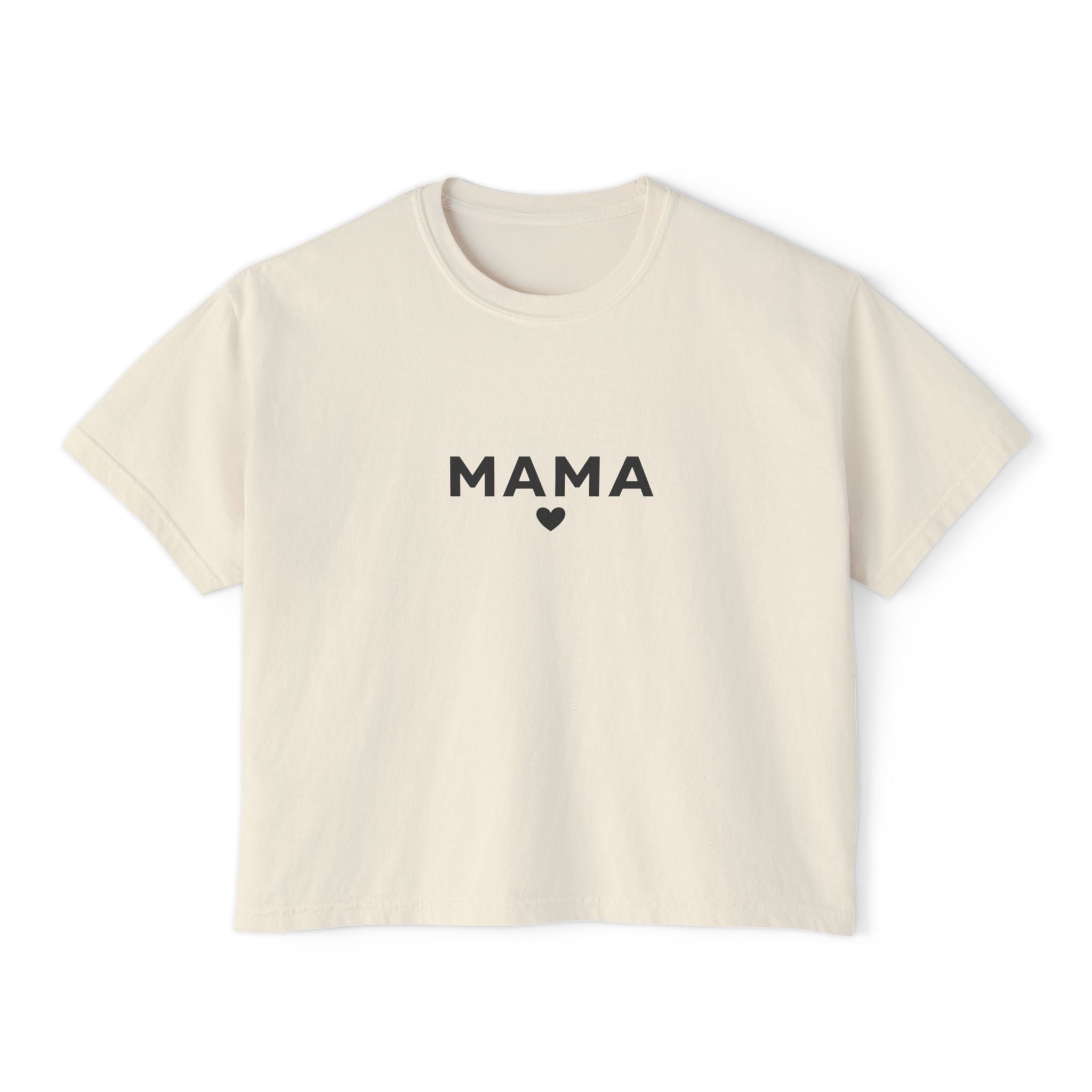 Love Mama Boxy Tee – Min Heart Mom T-Shirt
