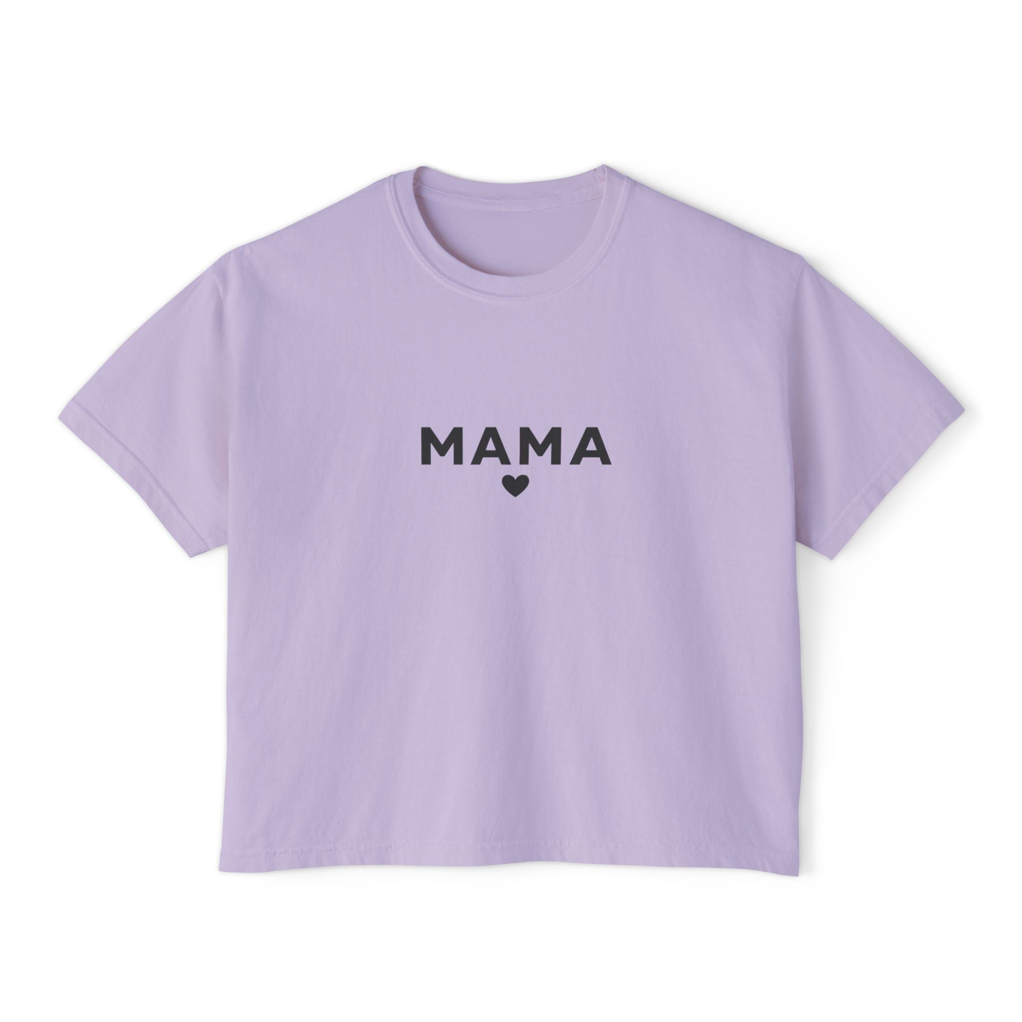 Love Mama Boxy Tee – Min Heart Mom T-Shirt