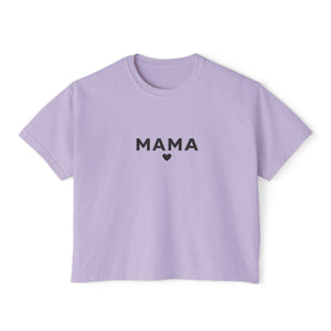 Love Mama Boxy Tee – Min Heart Mom T-Shirt