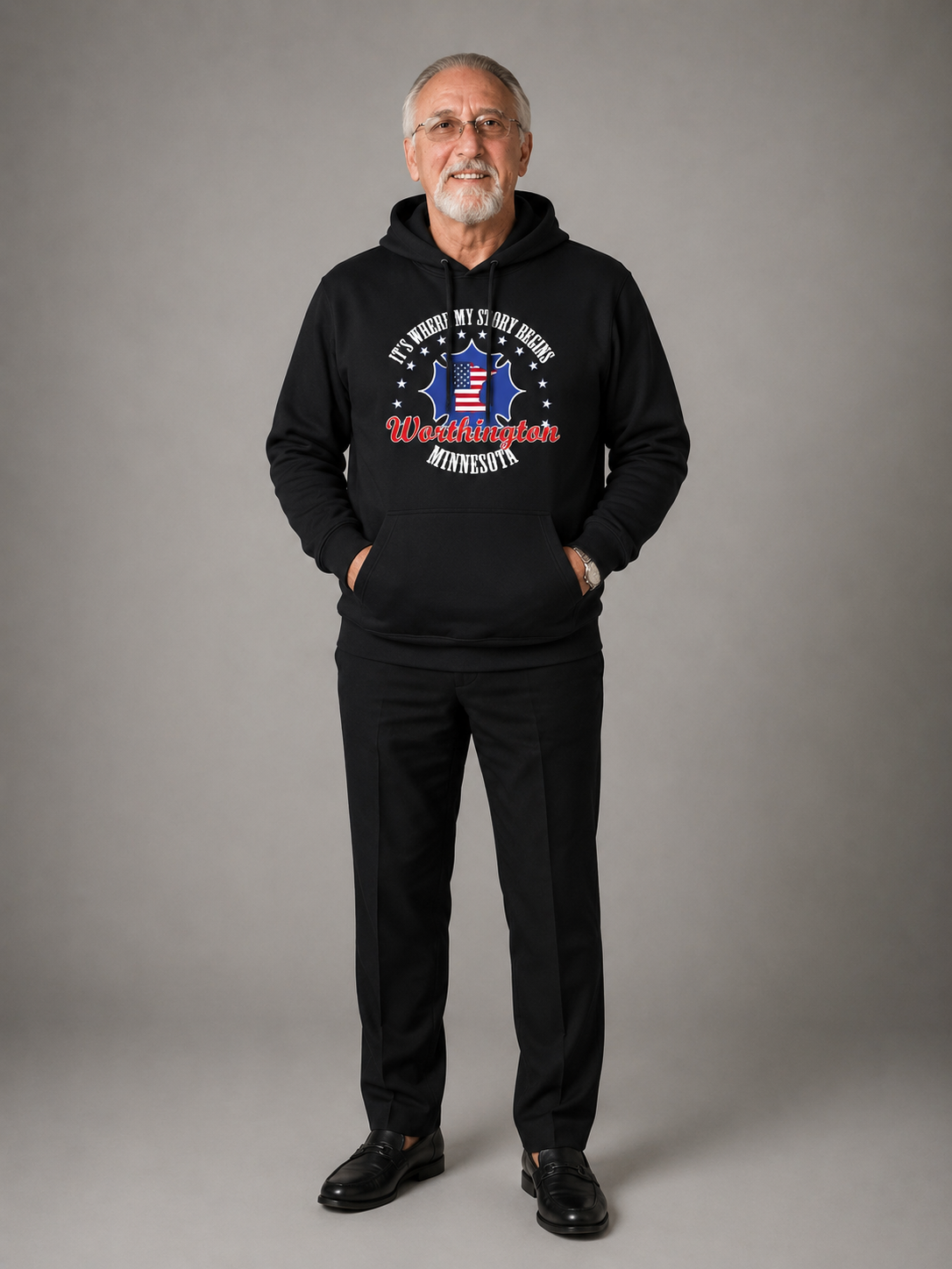 Minnesota Woodworkers Hoodie — "If It Weren't For My First Hobby" Patriotic Carpenter Sweatshirt
