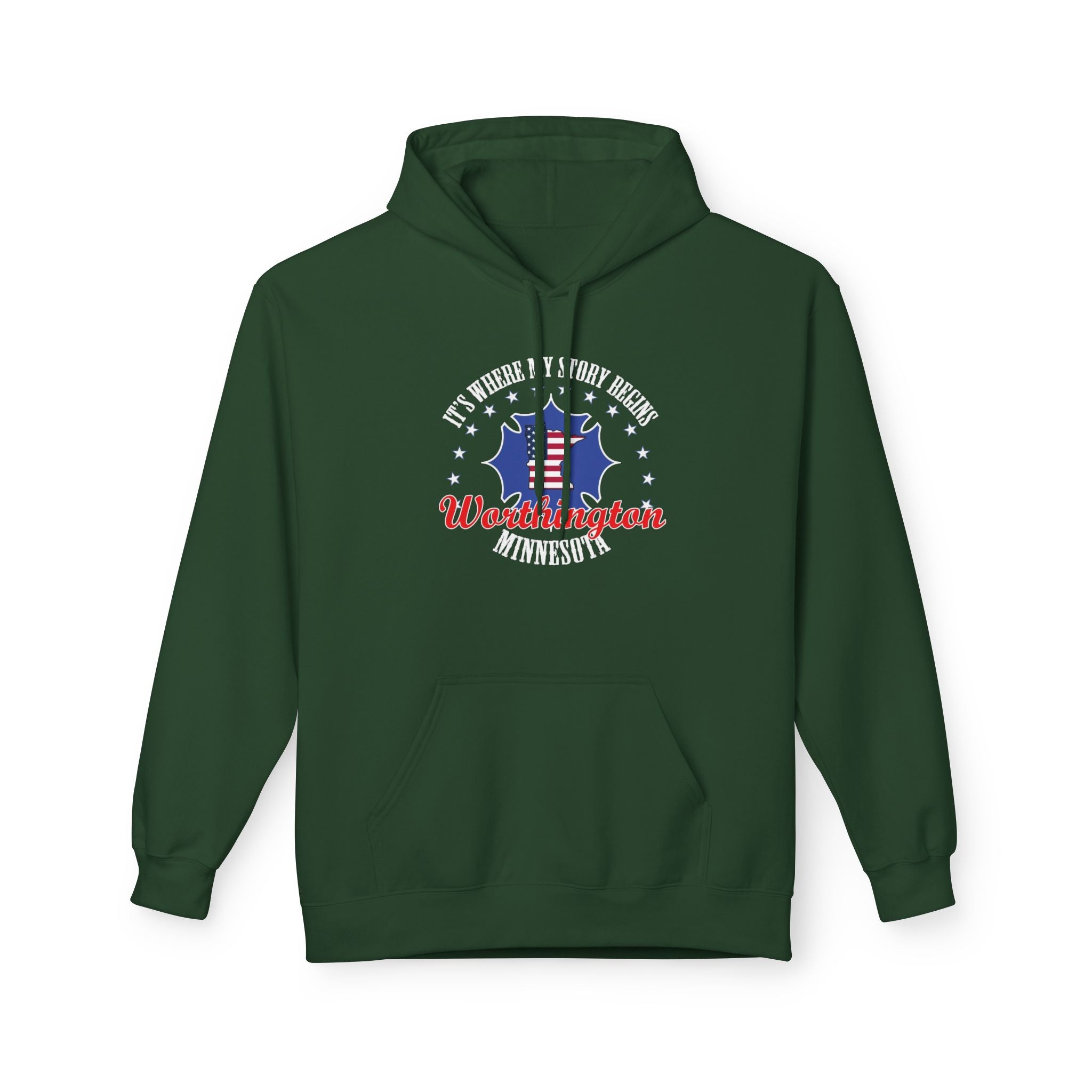 Minnesota Woodworkers Hoodie — "If It Weren't For My First Hobby" Patriotic Carpenter Sweatshirt