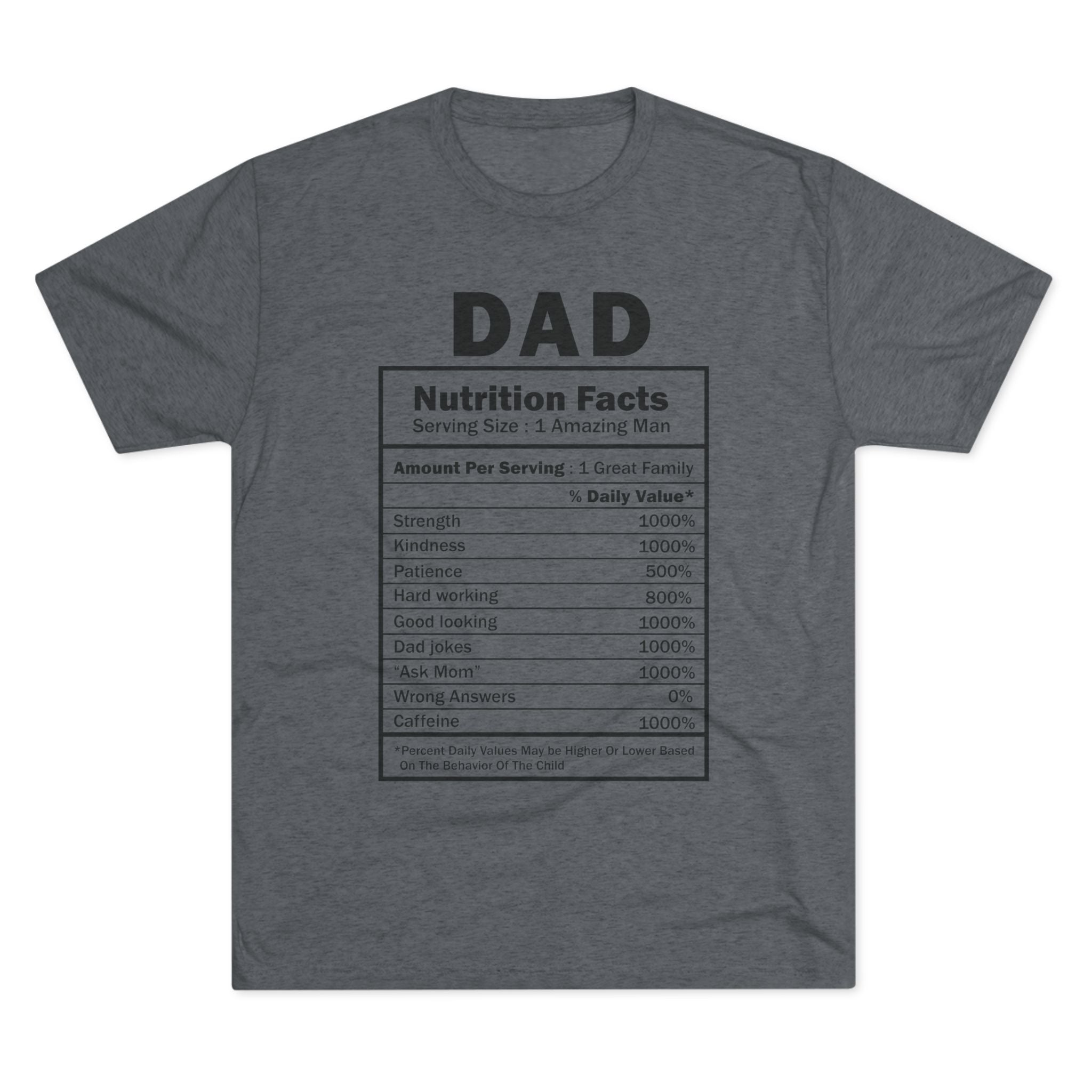 Dad "Nutrition Facts" T‑Shirt — Funny Father's Day Gift