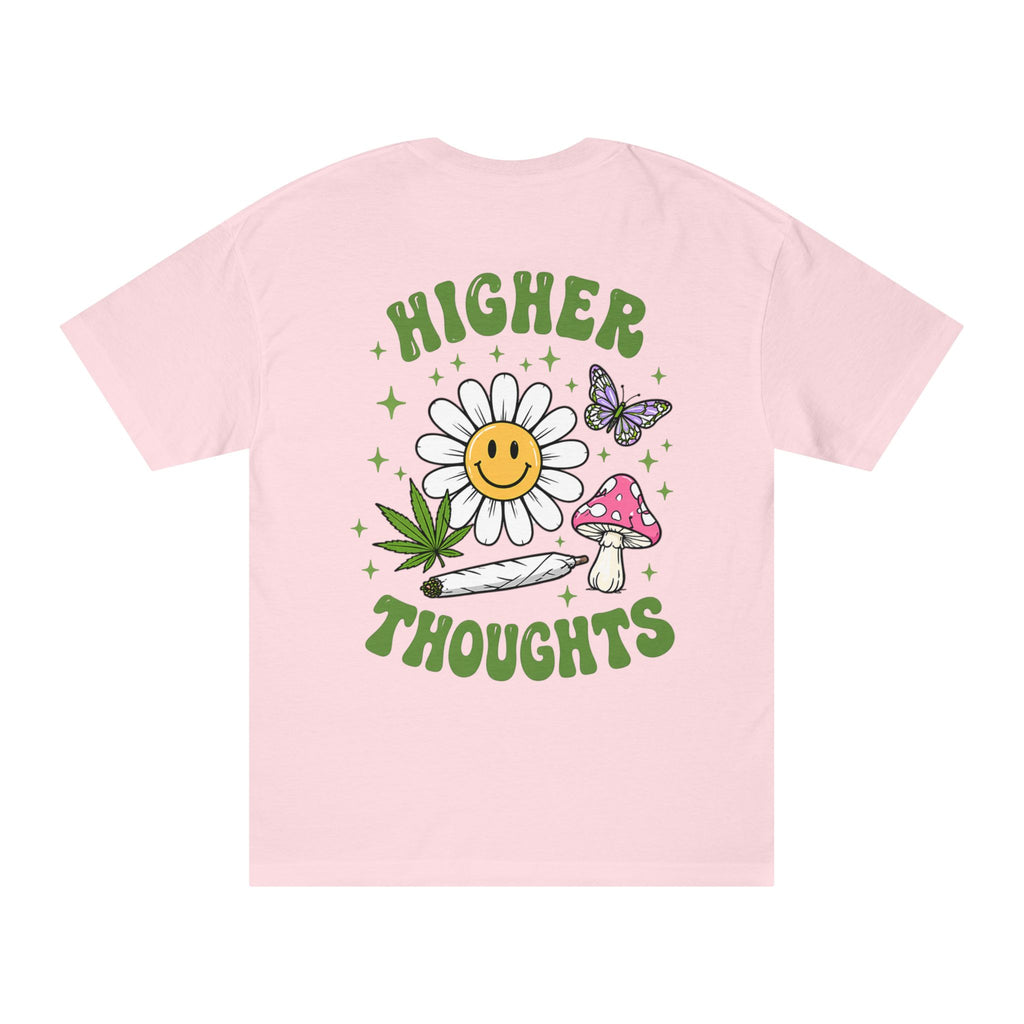 Higher Thoughts T-Shirt — Retro Daisy, Mushroom & Smiley Graphic Tee