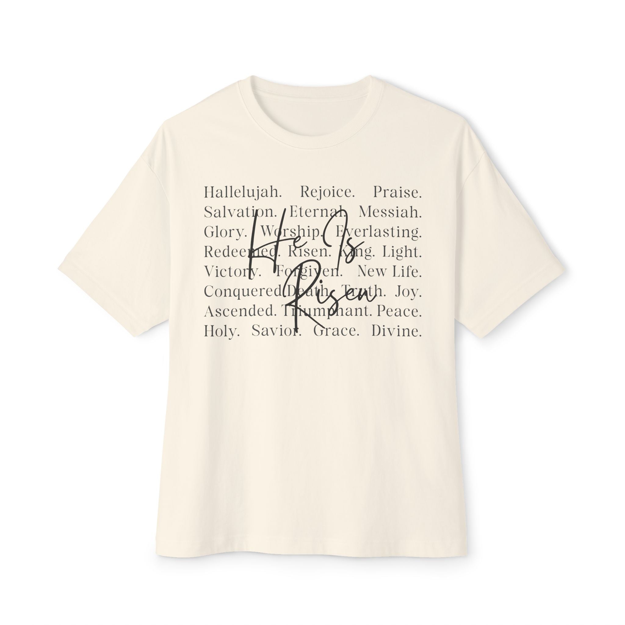 Faith Blessings Tee — "His Peace" Oversized Christian Shirt