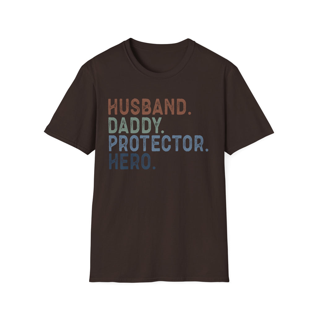 Husband Daddy Protector Hero T-Shirt — Fathers Day Gift Tee