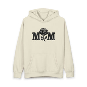 Mom Rose Hoodie — Floral "MOM" Pullover for Mother's Day & Everyday