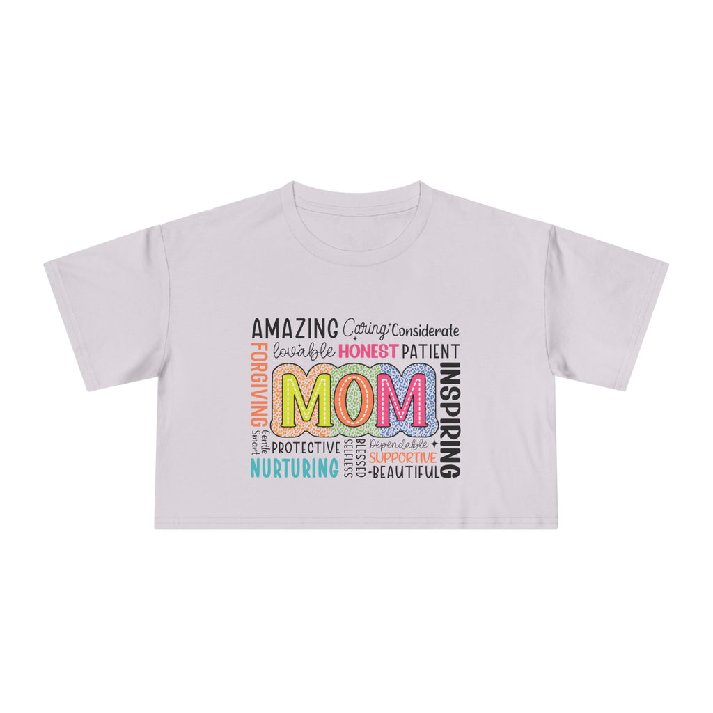 Mom Word Cloud Crop Tee — Inspirational Mother's Day Gift