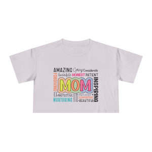 Mom Word Cloud Crop Tee — Inspirational Mother's Day Gift