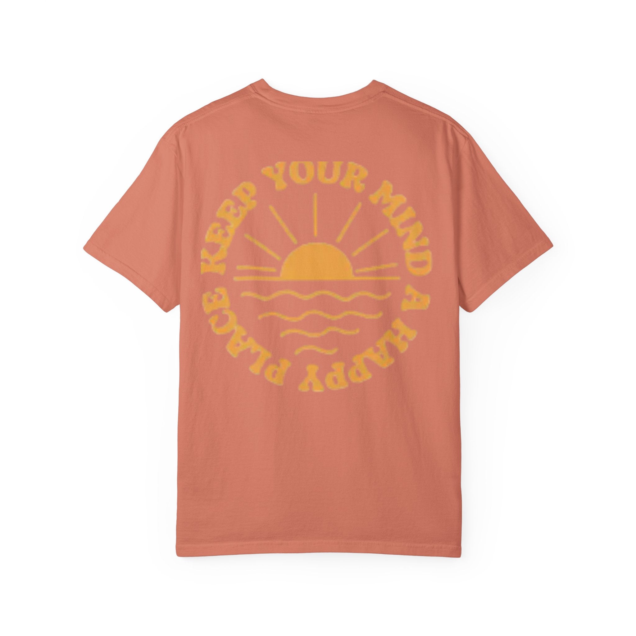 Peace Vibes Tee — "Peace" Chest + Keep Your Mind Happy Back Graphic T-Shirt