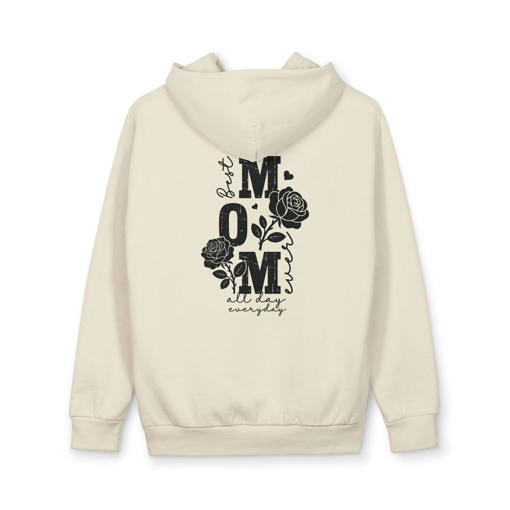 Mom Rose Hoodie — Floral "MOM" Pullover for Mother's Day & Everyday