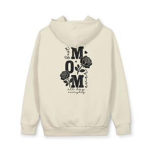Mom Rose Hoodie — Floral "MOM" Pullover for Mother's Day & Everyday