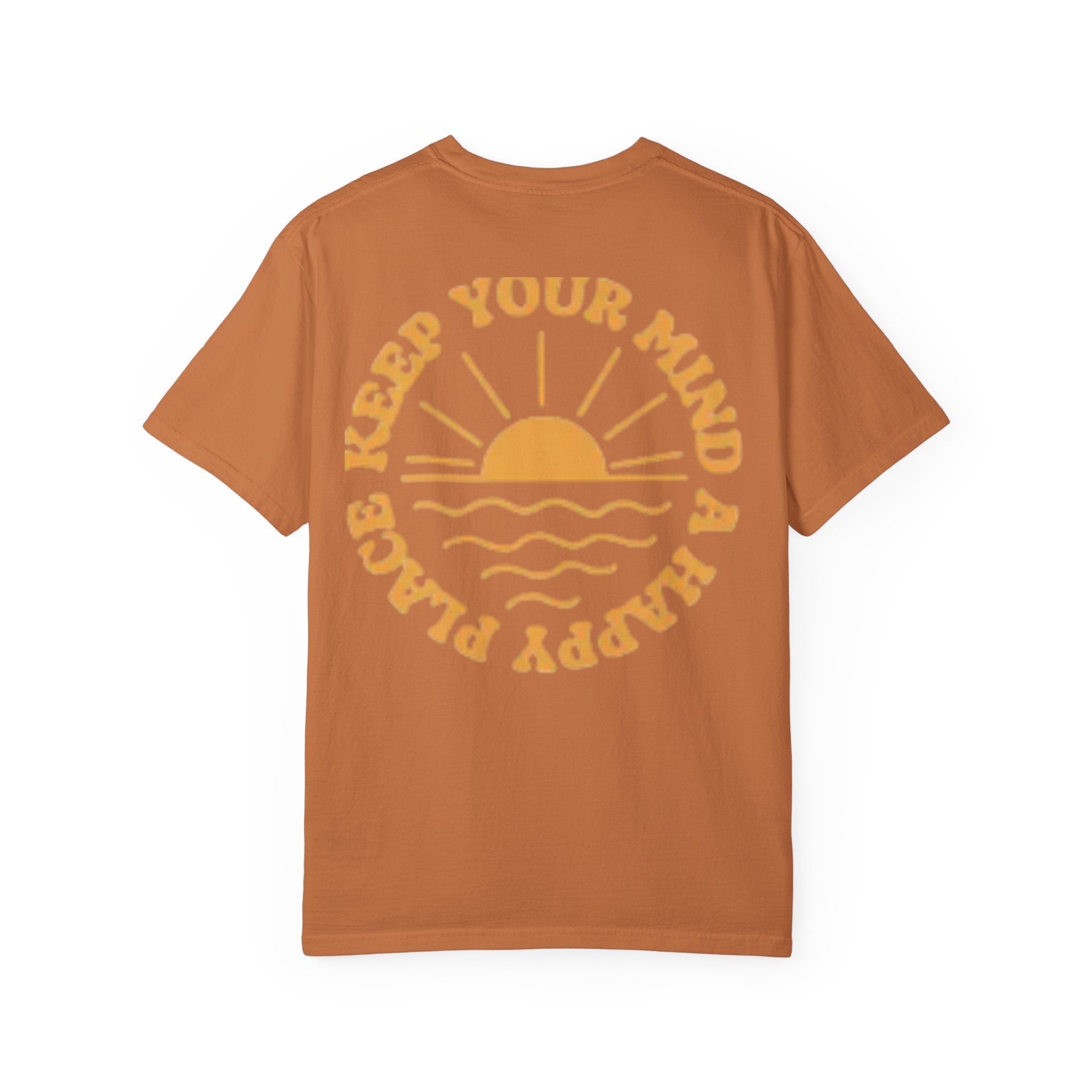 Peace Vibes Tee — "Peace" Chest + Keep Your Mind Happy Back Graphic T-Shirt