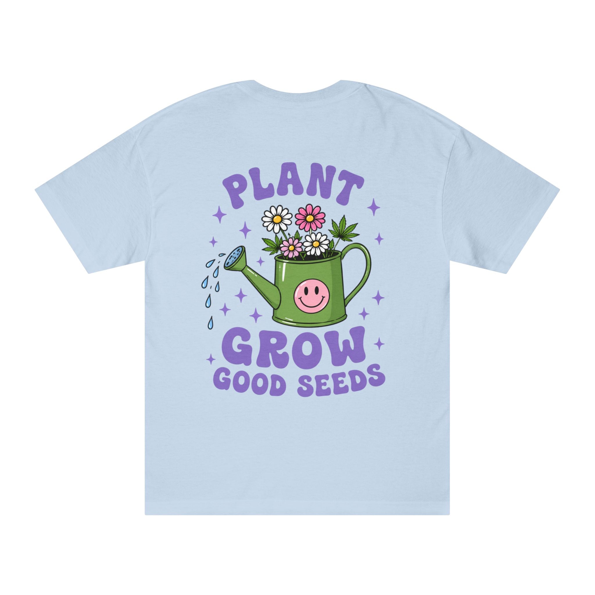 Plant Grow Tee – 'Plant Grow Good Seeds' Watering Can Flower T-Shirt