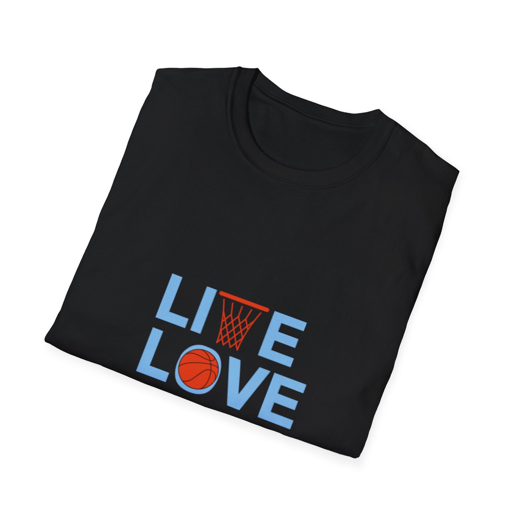 Basketball "Live Love" T‑Shirt - Youthful Sports Graphic Tee